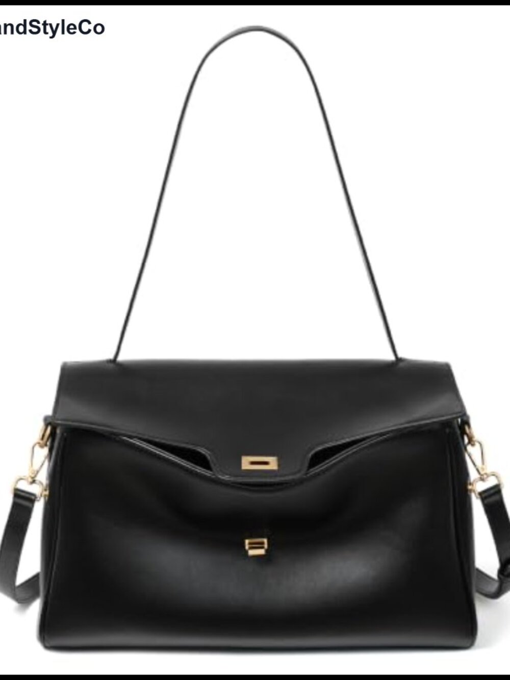 Vegan Leather Shoulder Bag for Women, Expandable Hobo Purse with Crossbody